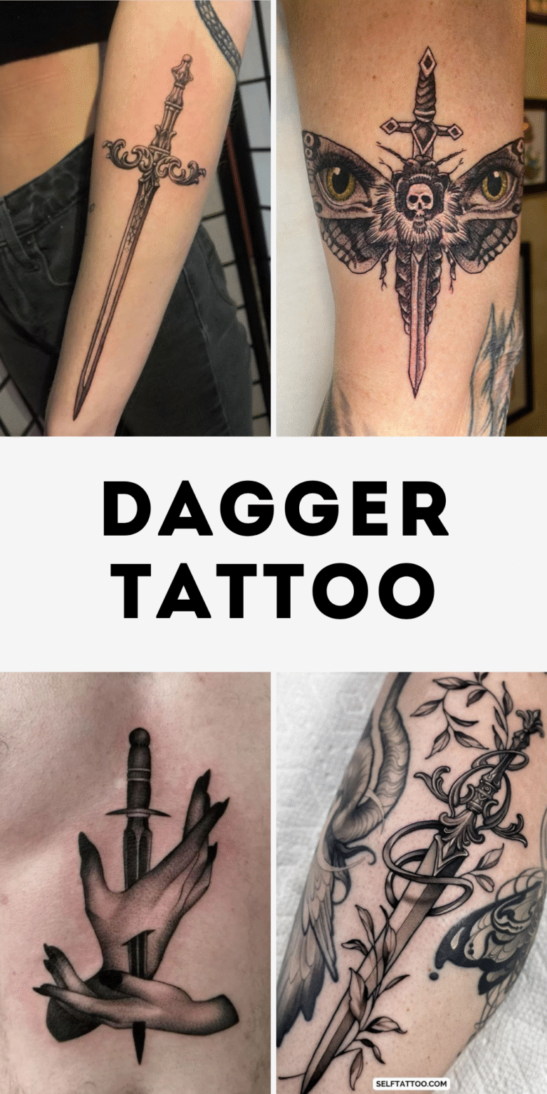 30 Dagger Tattoo Ideas 2025: Neotraditional, Fine Line, Gothic, Butterfly, Panther, Fantasy Designs