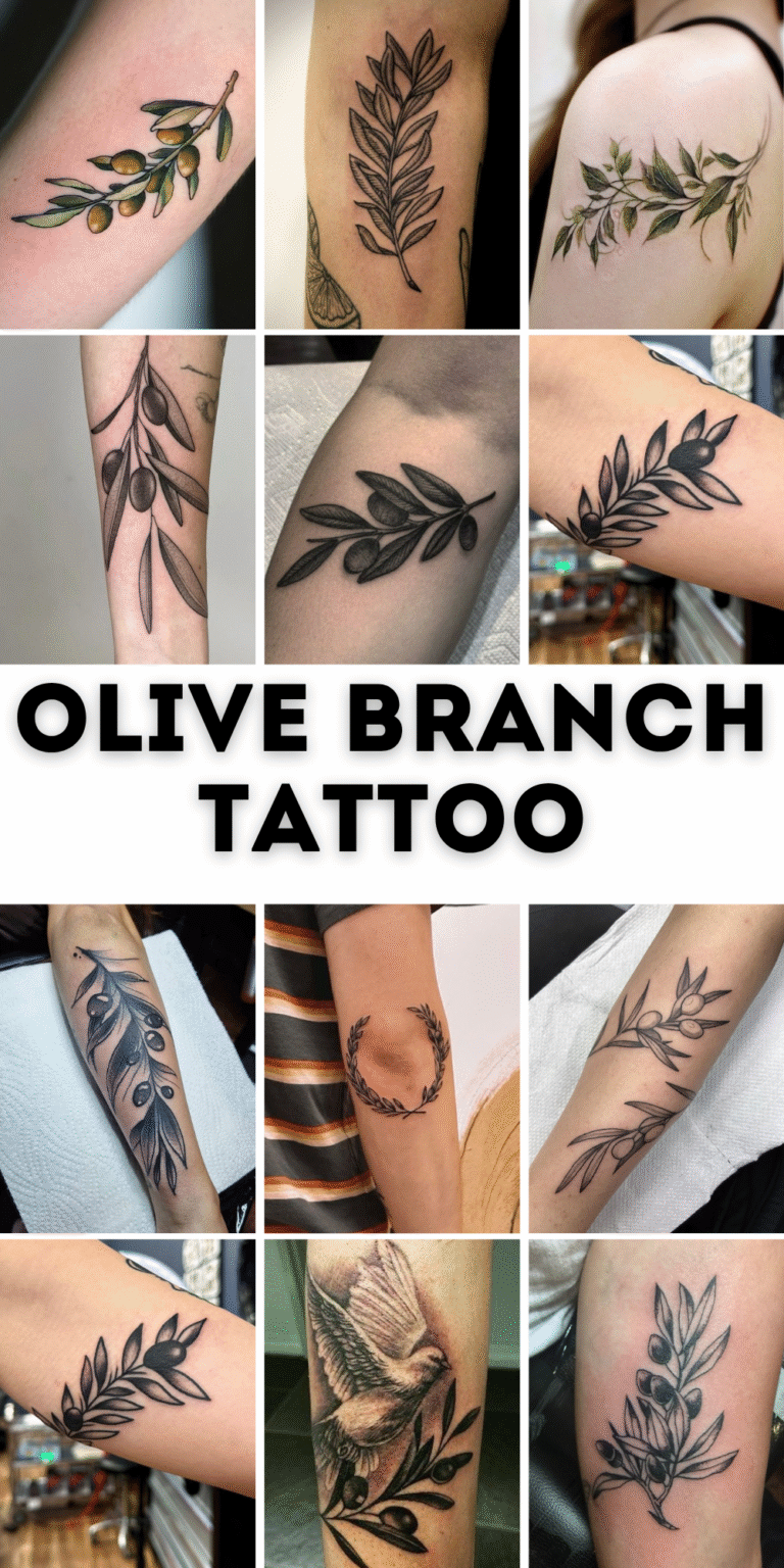 26 Olive Branch Tattoo Ideas 2025: Fine Line, Arm Wrap, Minimal, American Traditional Designs